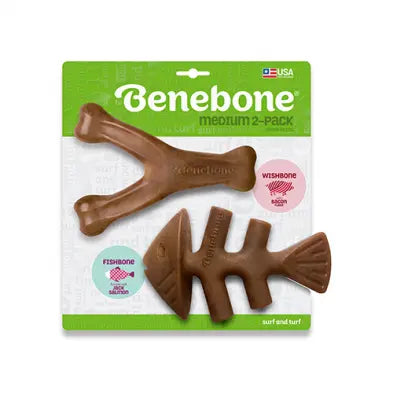 Benebone Fishbone/Wishbone - Bacon Medium Benebone