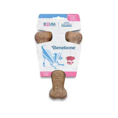 Benebone Wishbone - Bacon Medium Puppy Benebone