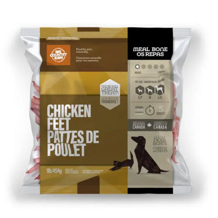 Big Country Raw - Patte de Poulet et Os de Canard et Sardines congelés pour chien Big Country Raw