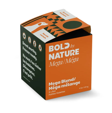 Bold By Nature Mega - Viande crue pour chien en variété de saveur Bold by Nature