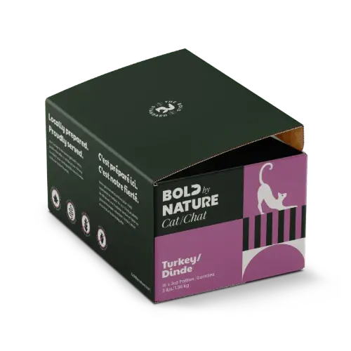 Bold by Nature - Nourriture crue congelée pour Chats (3 lb) Bold by Nature