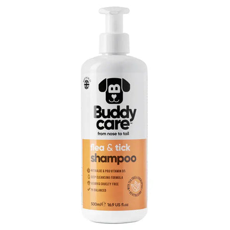 Buddy Care - Shampoing pour Chien Anti-Puce, Apaisant, Désodorisant Buddy Care