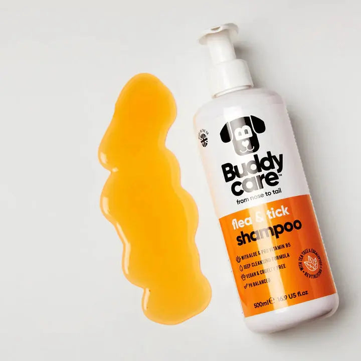 Buddy Care - Shampoing pour Chien Anti-Puce, Apaisant, Désodorisant Buddy Care