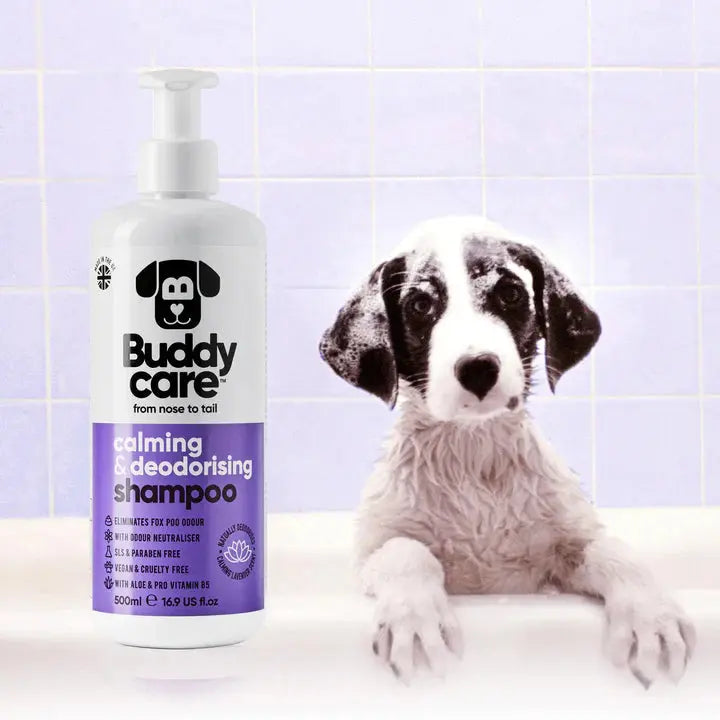 Buddy Care - Shampoing pour Chien Anti-Puce, Apaisant, Désodorisant Buddy Care