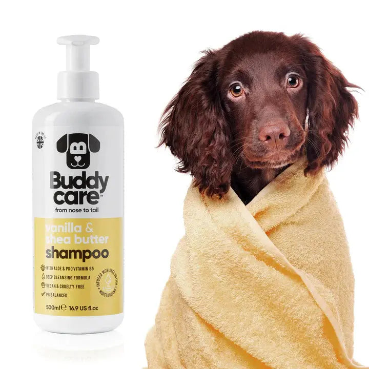 Buddy Care - Shampoing pour Chien Anti-Puce, Apaisant, Désodorisant Buddy Care