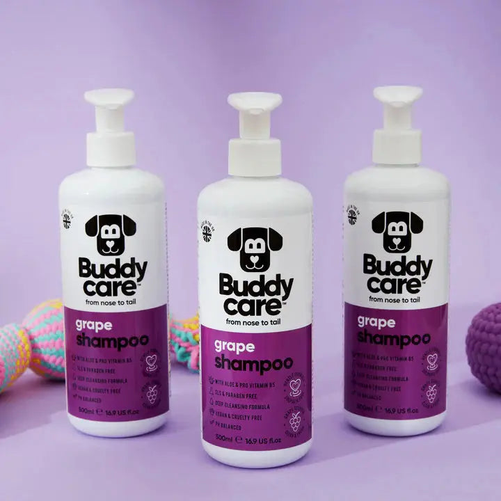 Buddy Care - Shampoing pour Chien Anti-Puce, Apaisant, Désodorisant Buddy Care