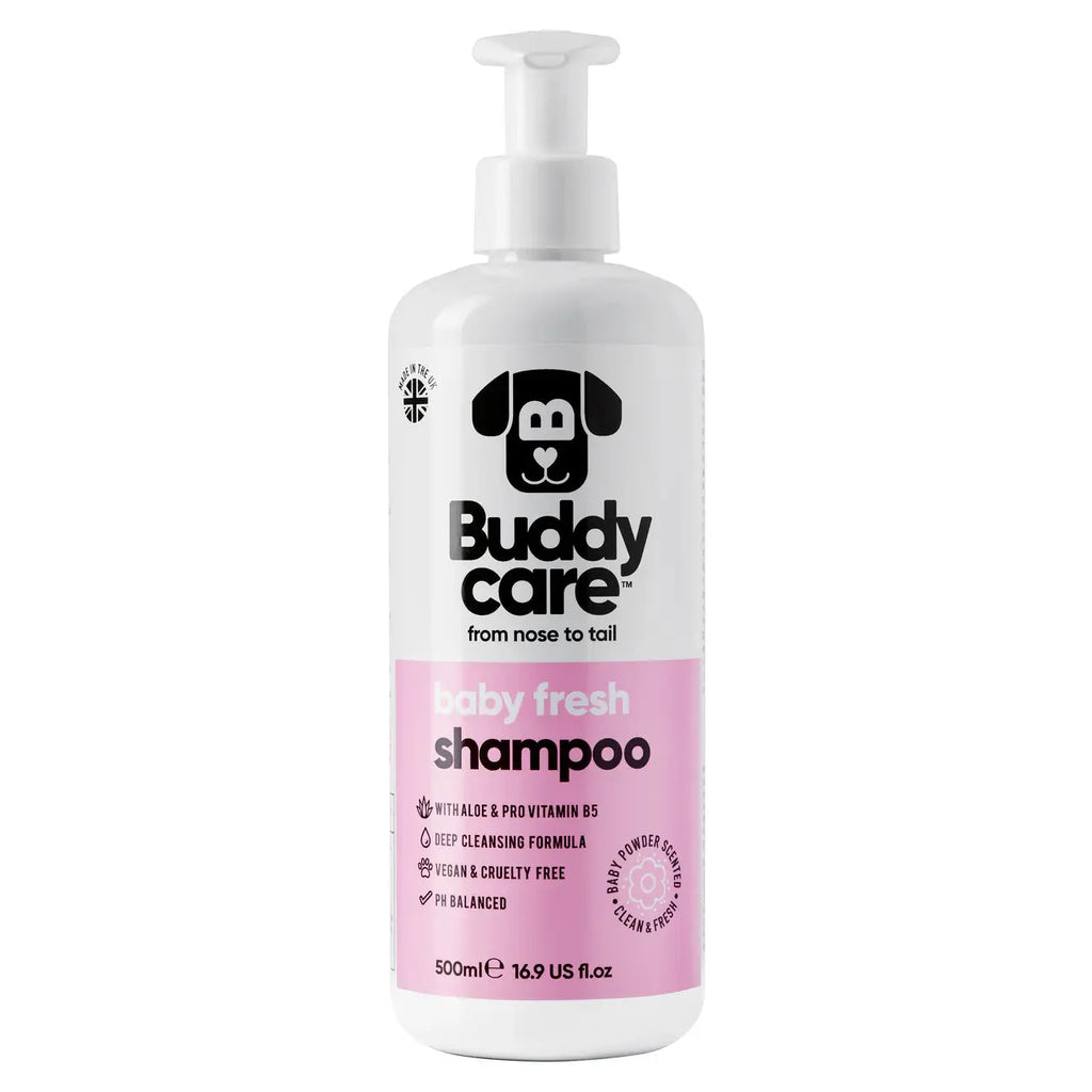 Buddy Care - Shampoing pour Chien Anti-Puce, Apaisant, Désodorisant Buddy Care