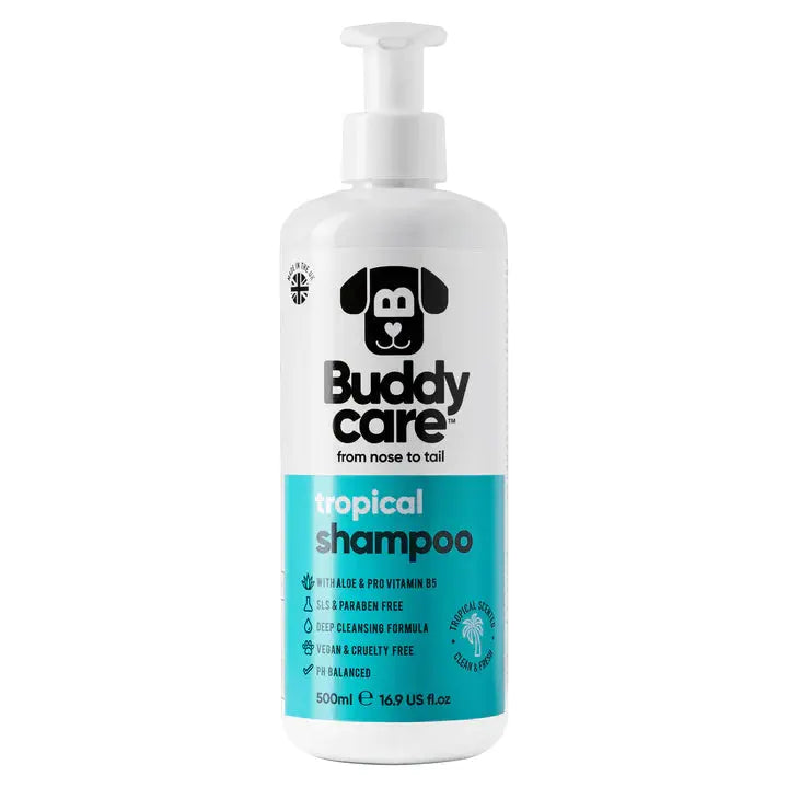 Buddy Care - Shampoing pour Chien Anti-Puce, Apaisant, Désodorisant Buddy Care