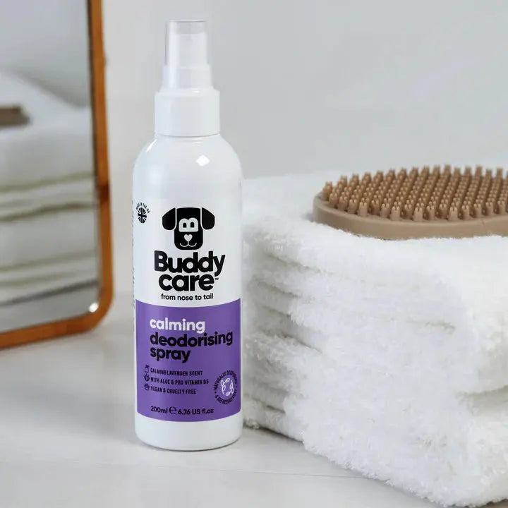 Buddy Care - Spray Désodorisant pour Chien Apaisant et Contrôle de Mue Buddy Care