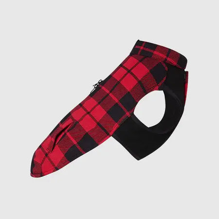 Canada Pooch Thermal Tech Sweater - Red Plaid Canada Pooch