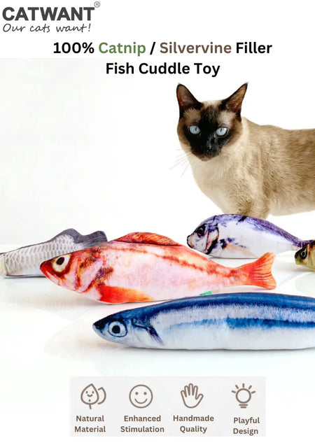 Catwant - Jouet Poisson Dragon Rouge pour Chat Catwant