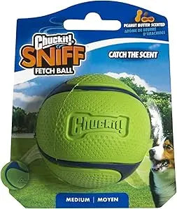 Chuck It - Sniff Fetch Balle Bacon & Beurre de Peanut pour chien ChuckIt