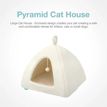 CozyTails - Maison Pyramide pour Chats ou Petits Chiens - Variétés de Couleur CozyTail