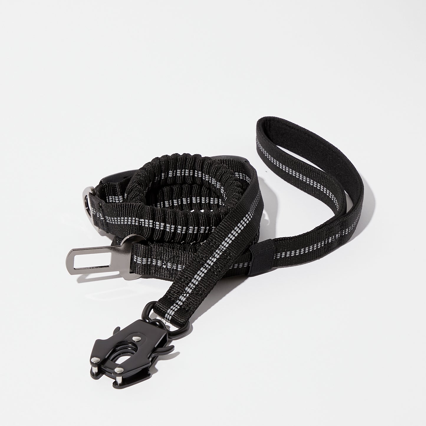 Elastic Leash With Car Clip Black