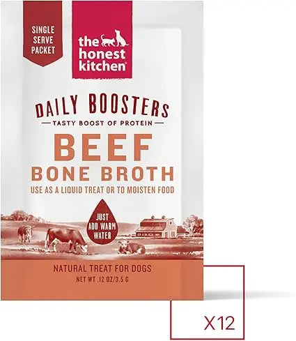 Honest Kitchen - Bouillon d'os de bœuf pour chien instantané avec curcuma The Honest Kitchen