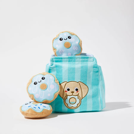 Peluche interactive en sachet de beignets hivernaux - Livora-Woouf 2.0