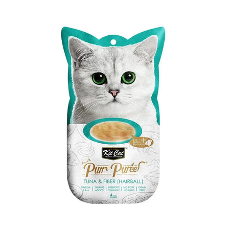 Kit Cat - Purée pour chat 4x15gm - Variétés de Saveur Kit Cat