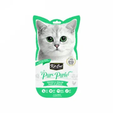 Kit Cat - Purée pour chat 4x15gm - Variétés de Saveur Kit Cat