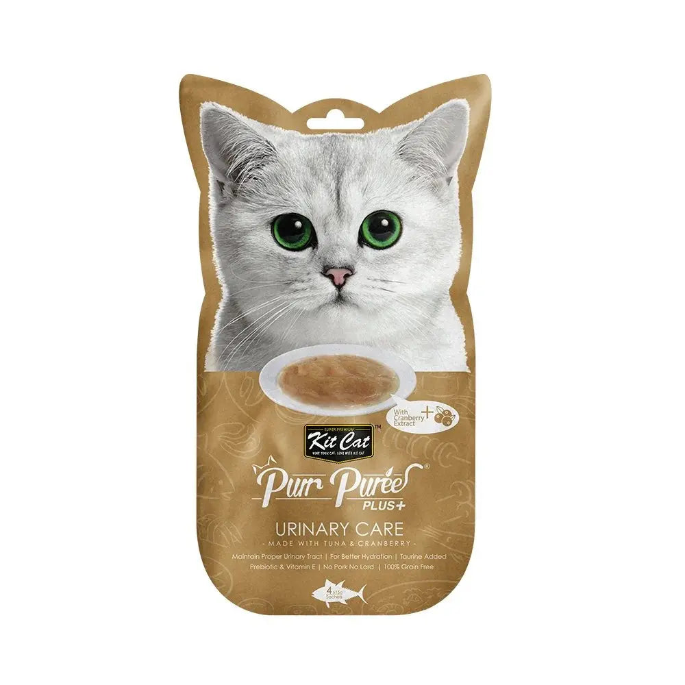 Kit Cat - Purée pour chat 4x15gm - Variétés de Saveur Kit Cat