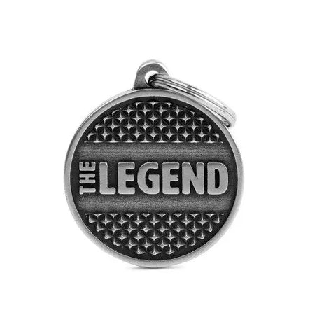 MyFamily - Médaille Bronx Cercle Grand "The Legend" Clous pour chien My Family