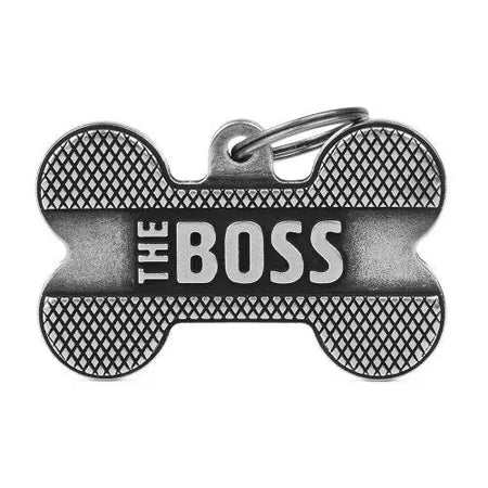 MyFamily - Médaille Bronx Os XL "The Boss" en Argent Antique My Family