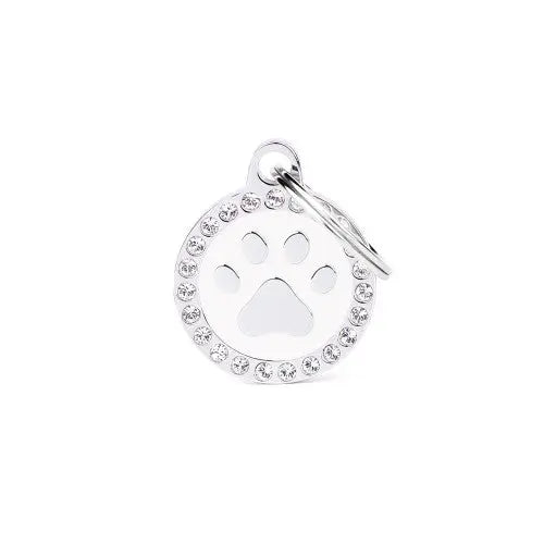 MyFamily - Médaille pour chien - Glam Patte Blanche avec Strass My Family