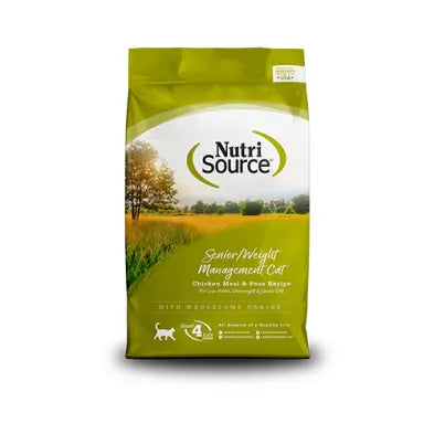 NutriSource - Croquettes pour Chat - Poulet et Pois Gestion du Poids Seniors NutriSource