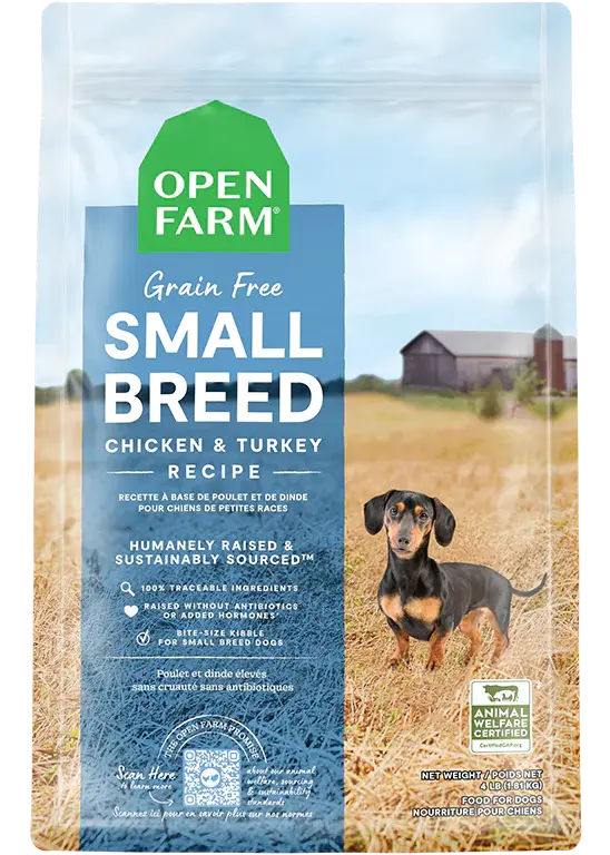 Open Farm - Croquettes sans Céréales pour Chiens de petite Race au Poulet Open Farm