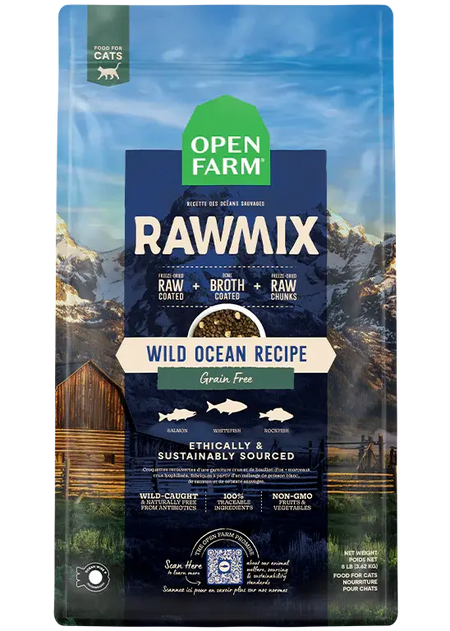 Open Farm - Rawmix Croquettes pour Chats - Variétés de Saveur Open Farm