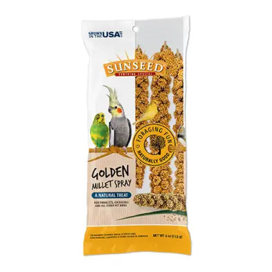 Sunseed - Golden Millet Spray Natural Treat 4 oz Bag (7 ct) SunSeed