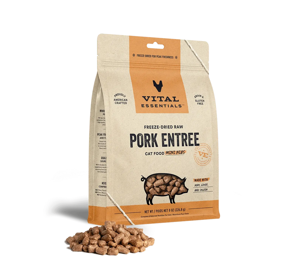 Vital Essentials - Mini-fibres crues lyophilisées de viande pour chat Vital Essentials