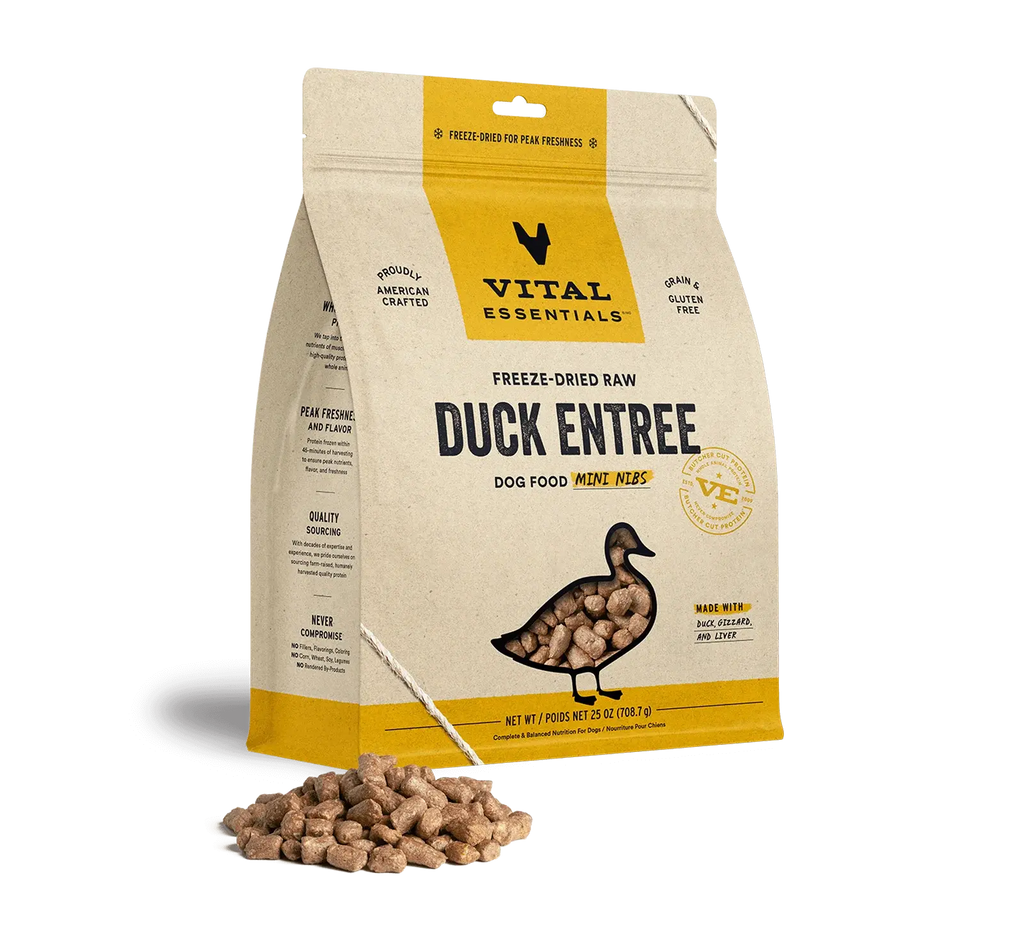 Vital Essentials - Mini-fibres crues lyophilisées de viande pour chien Vital Essentials