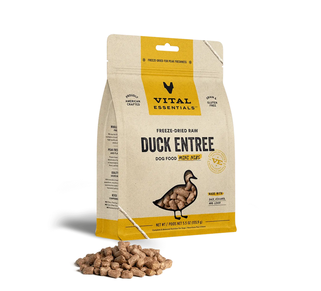 Vital Essentials - Mini-fibres crues lyophilisées de viande pour chien Vital Essentials