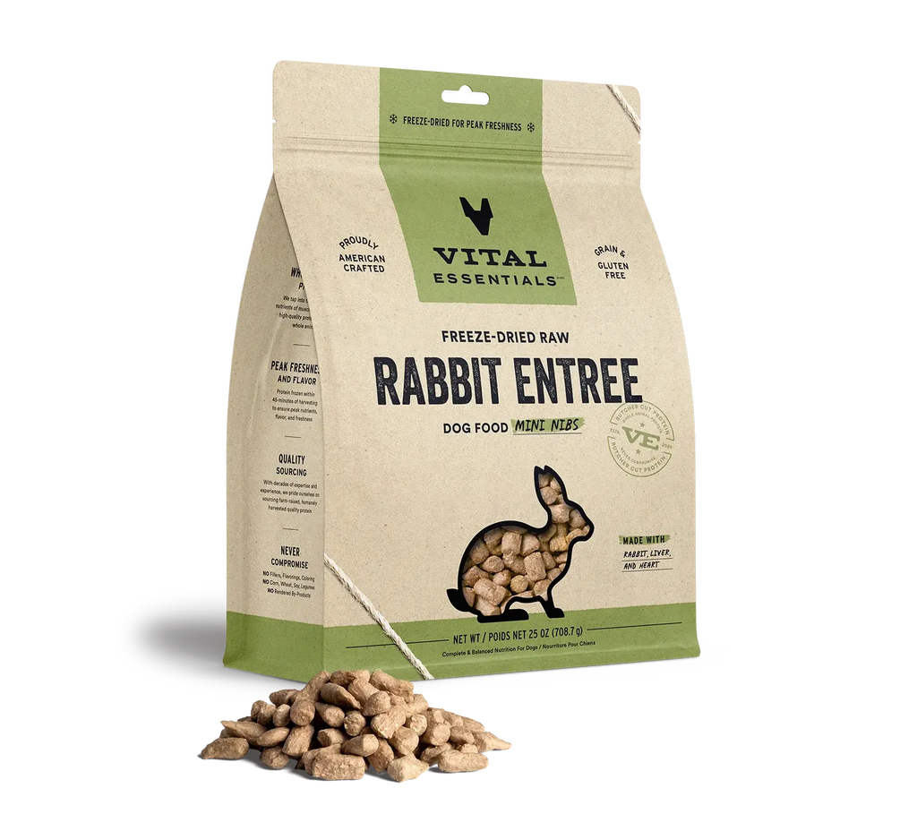 Vital Essentials - Mini-fibres crues lyophilisées de viande pour chien Vital Essentials