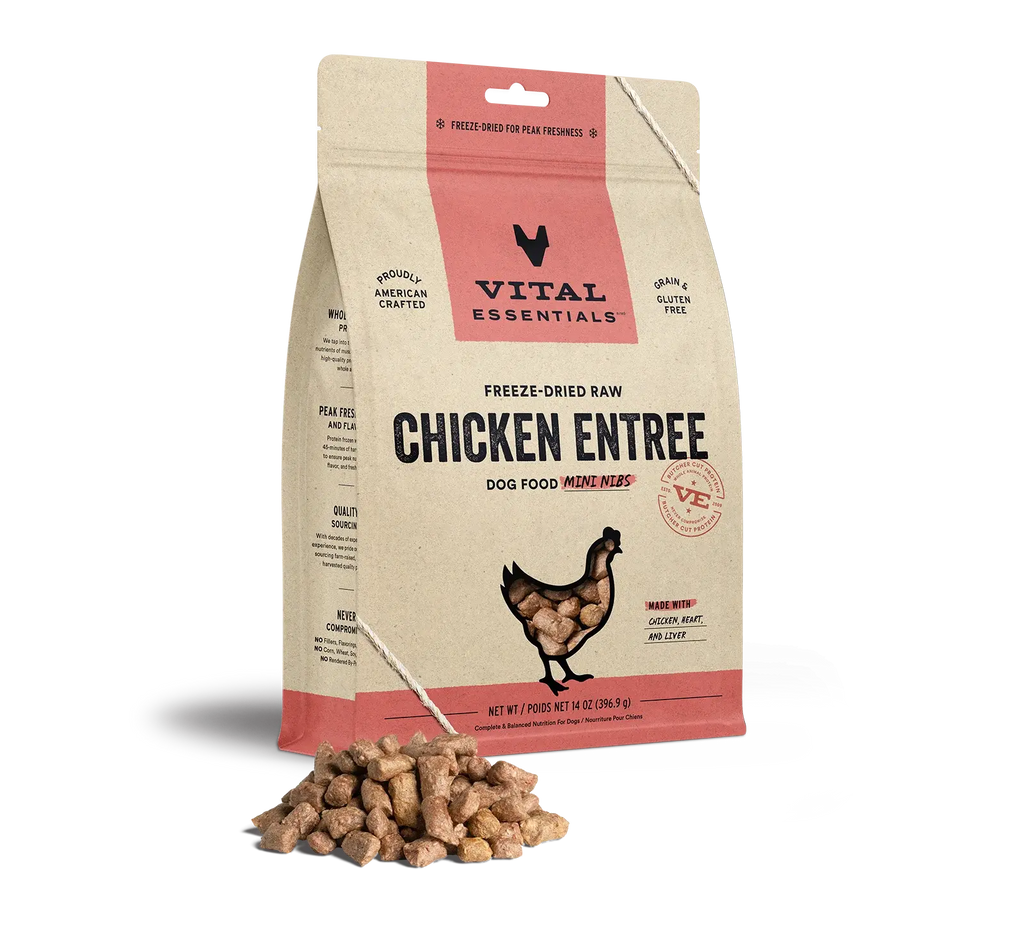 Vital Essentials - Mini-fibres crues lyophilisées de viande pour chien Vital Essentials