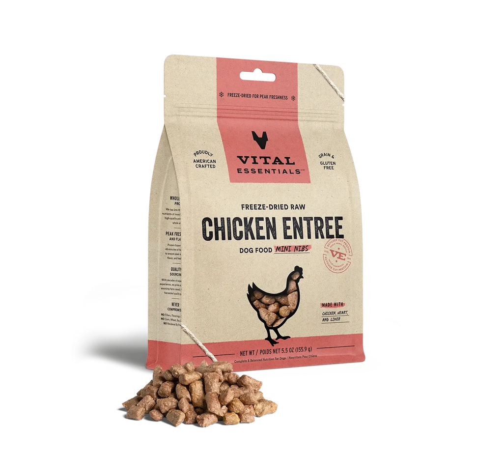 Vital Essentials - Mini-fibres crues lyophilisées de viande pour chien Vital Essentials