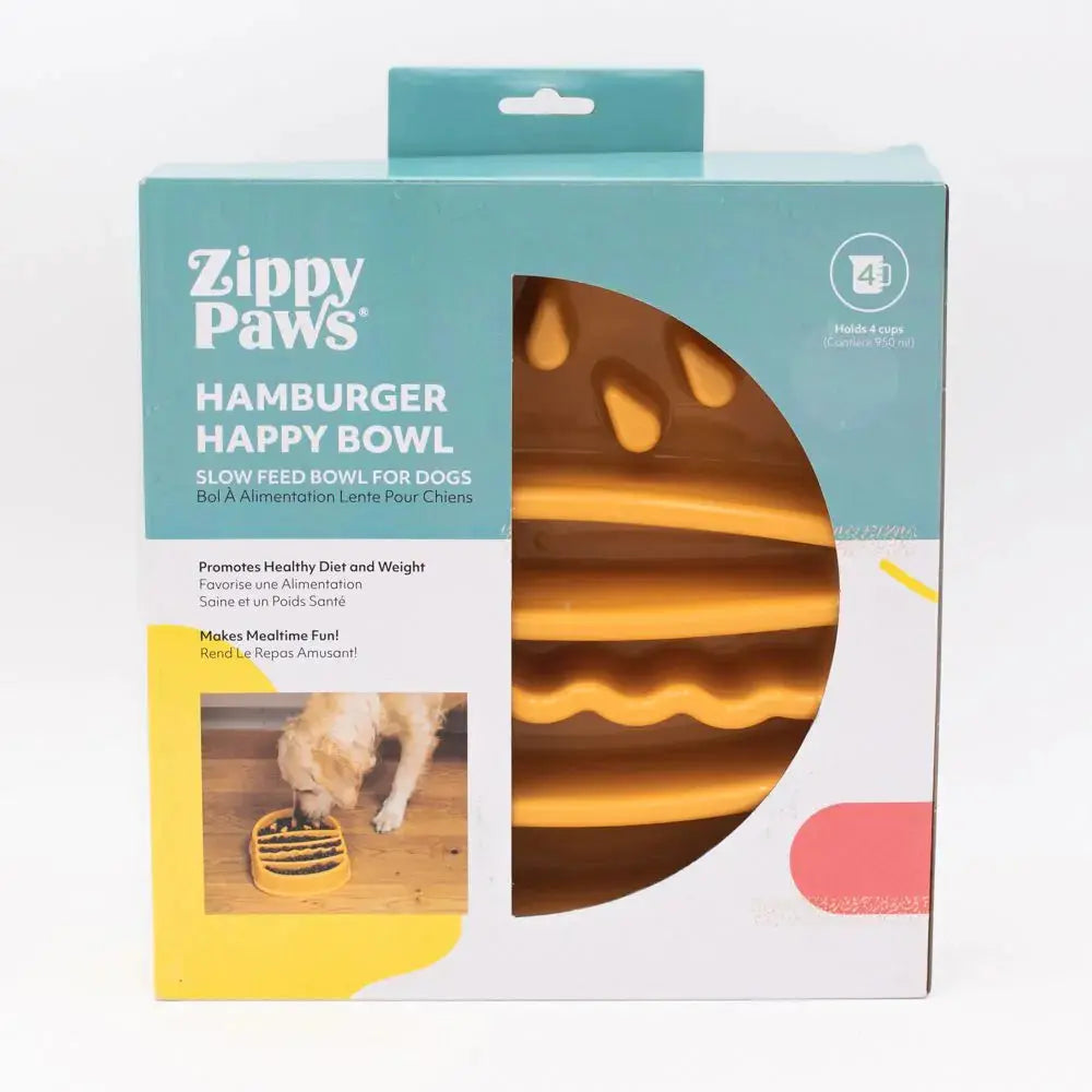 ZippyPaws Happy Bowl – Hamburger bol ralentisseur pour chien Zippy Paws