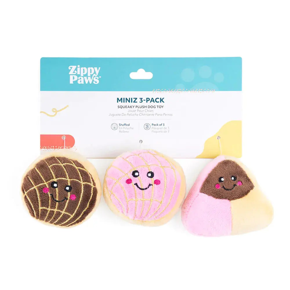 ZippyPaws Miniz 3-Pack – Pan Dulce toutou jouet pour chien Zippy Paws