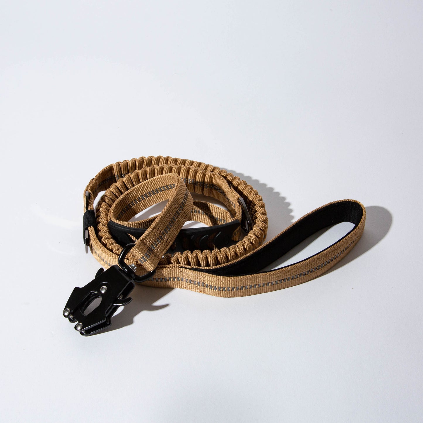 Elastic Leash With Car Clip Beige