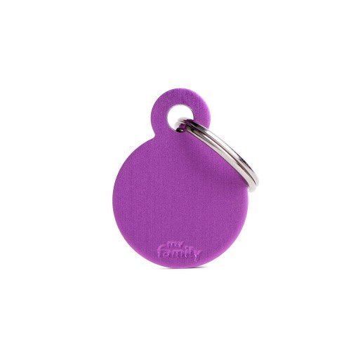 MyFamily - Médaille Basic Cercle Petit Violet en Aluminium